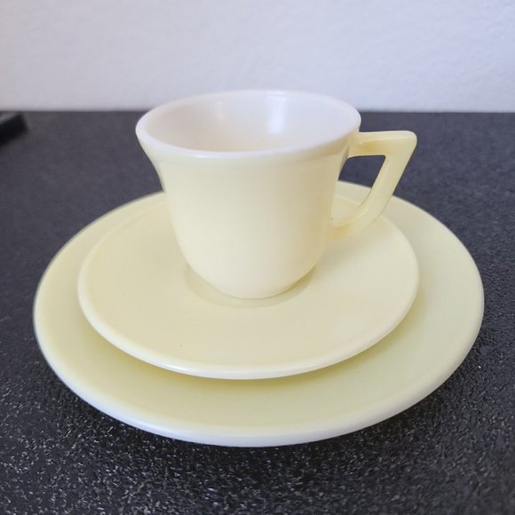 1930s Hazel Atlas 20th Century Little Hostess Pastel Tea Placesetting child cup - Picture 5 of 10